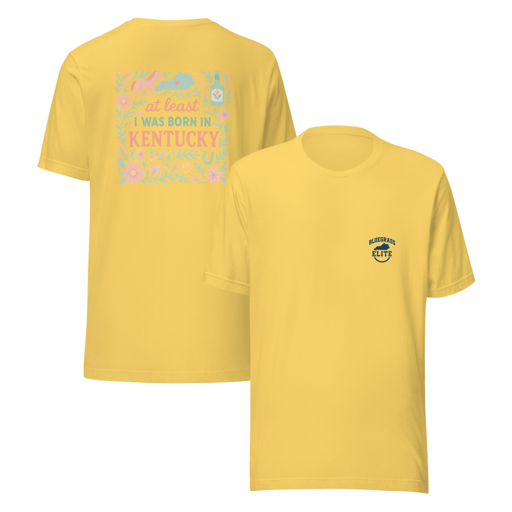 At Least I Was Born in Kentucky T-Shirt | Bluegrass Pride | Elite Tri-Blend