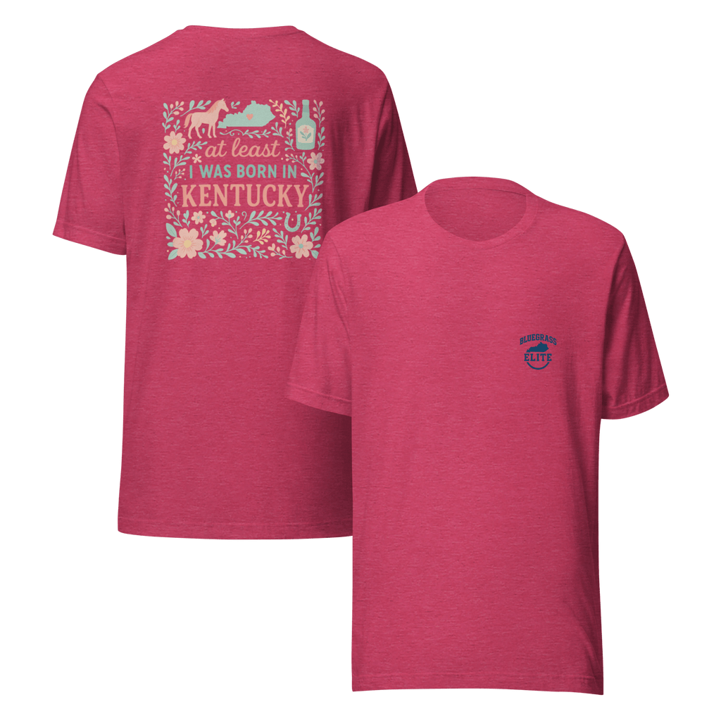 At Least I Was Born in Kentucky T-Shirt | Bluegrass Pride | Elite Tri-Blend