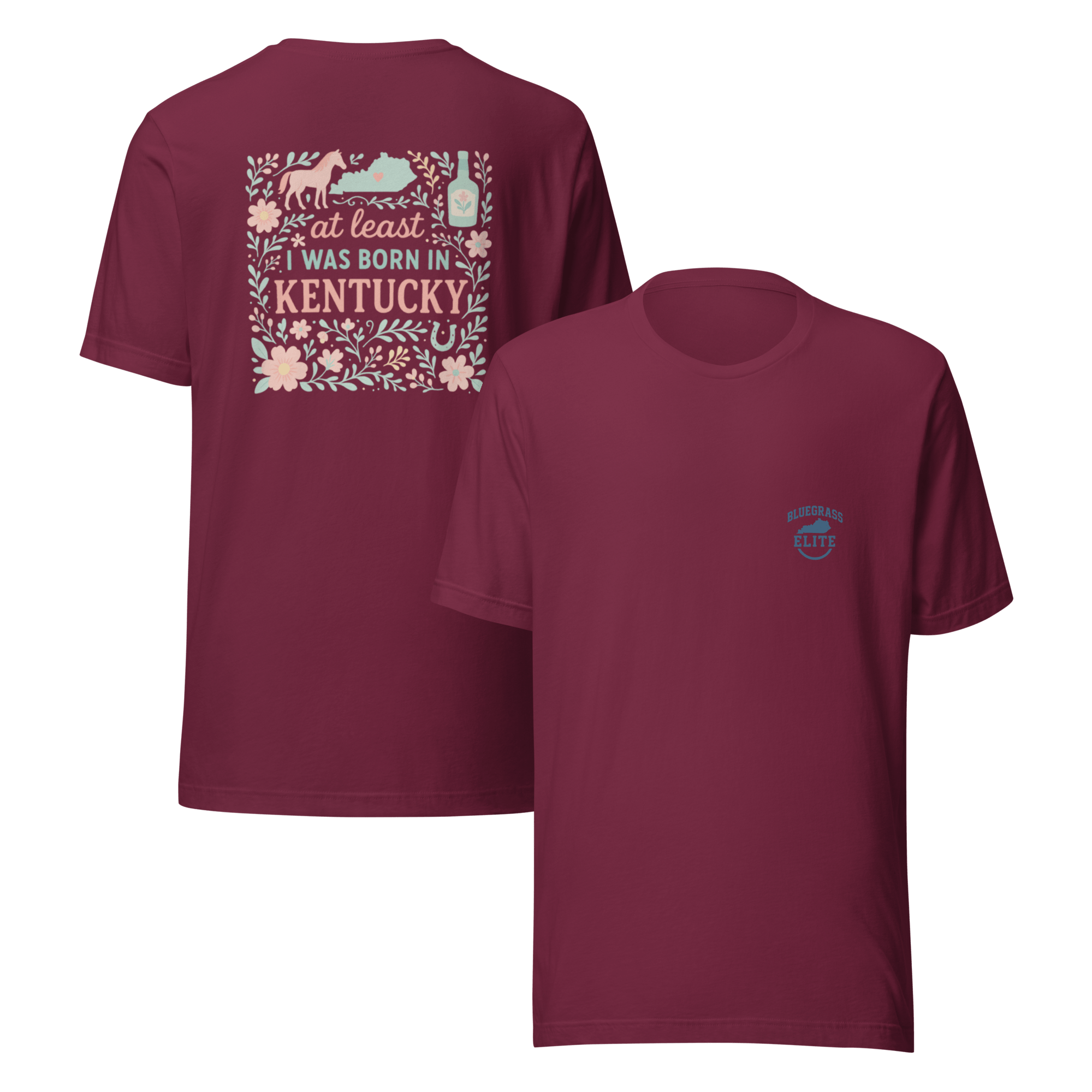 At Least I Was Born in Kentucky T-Shirt | Bluegrass Pride | Elite Tri-Blend