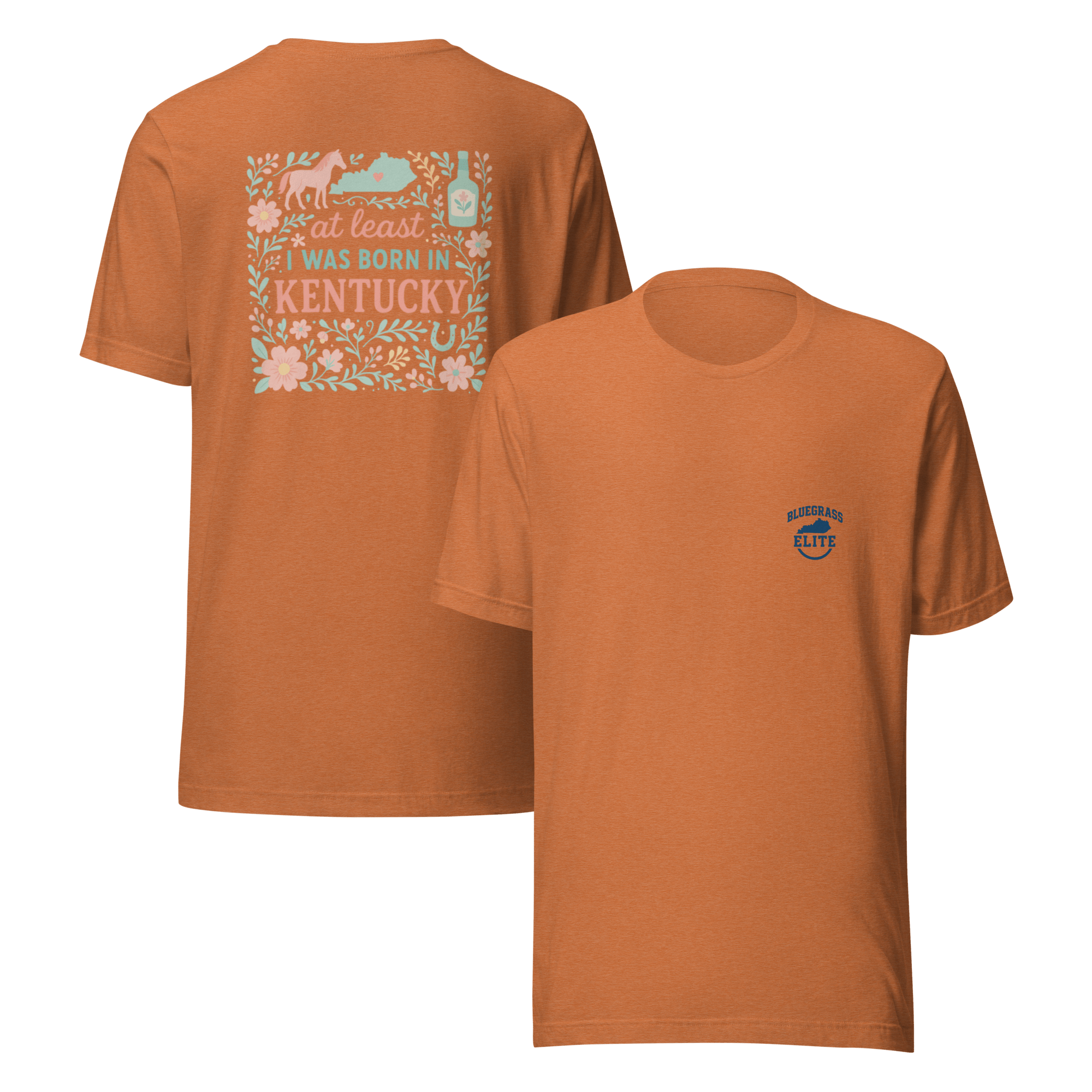 At Least I Was Born in Kentucky T-Shirt | Bluegrass Pride | Elite Tri-Blend