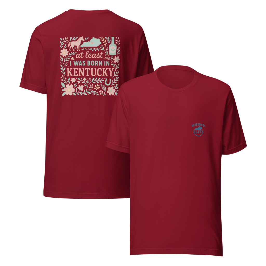 At Least I Was Born in Kentucky T-Shirt | Bluegrass Pride | Elite Tri-Blend