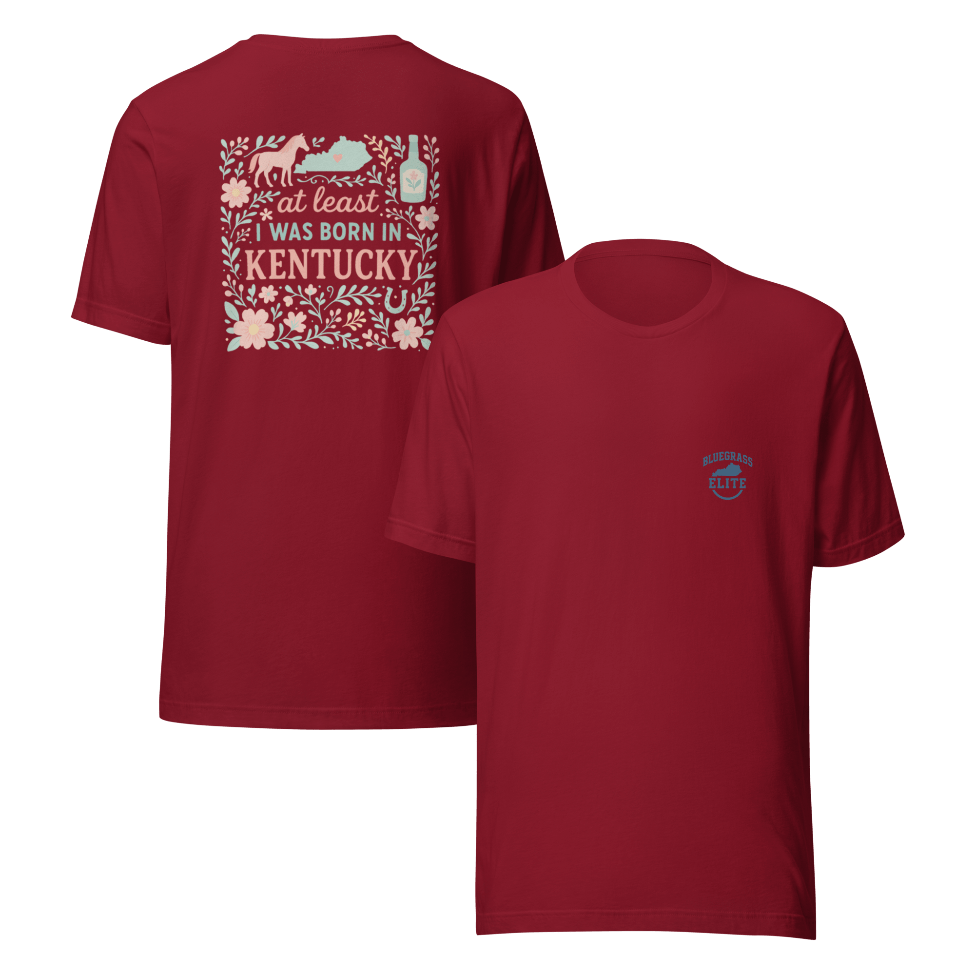 At Least I Was Born in Kentucky T-Shirt | Bluegrass Pride | Elite Tri-Blend