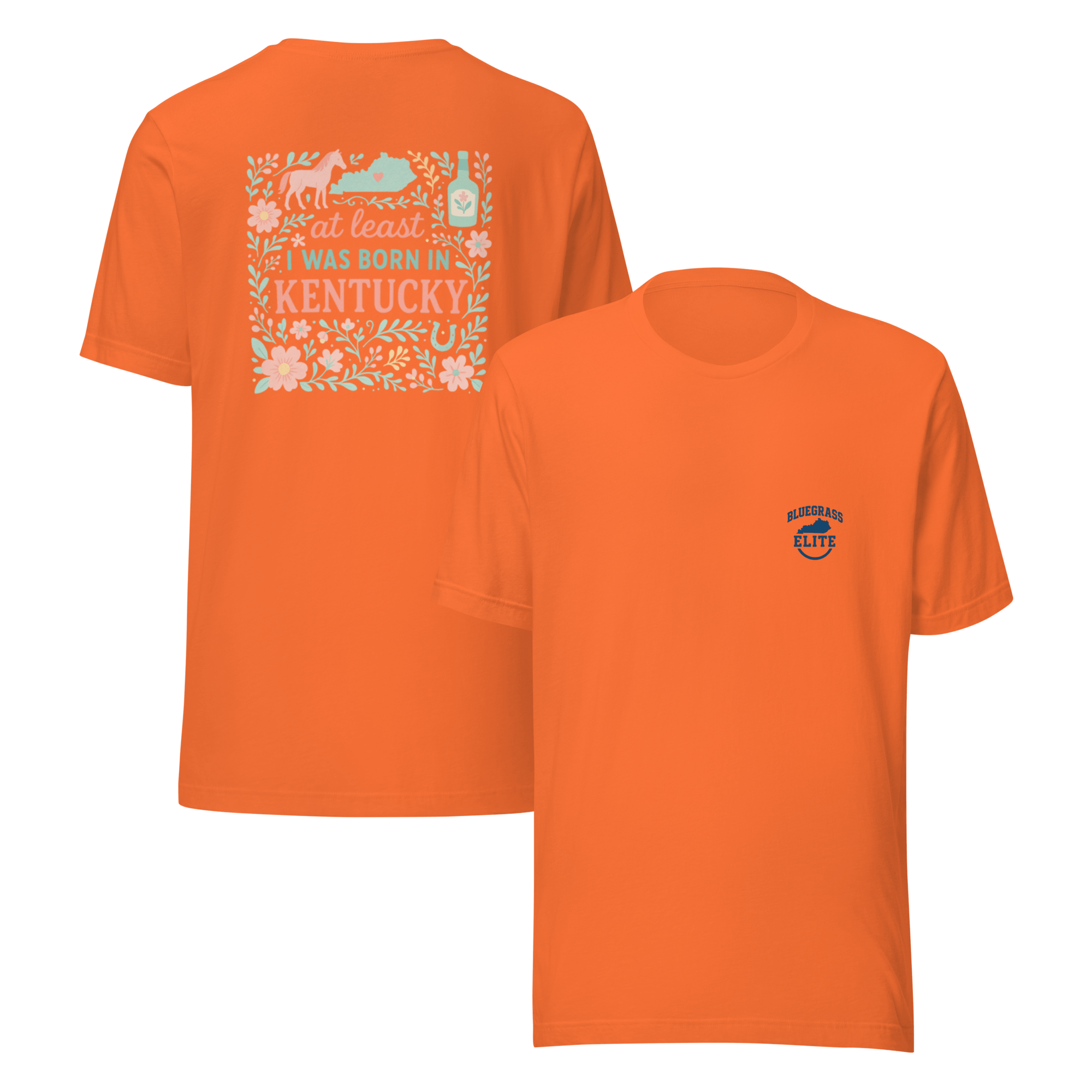 At Least I Was Born in Kentucky T-Shirt | Bluegrass Pride | Elite Tri-Blend