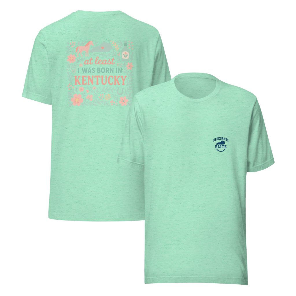 At Least I Was Born in Kentucky T-Shirt | Bluegrass Pride | Elite Tri-Blend