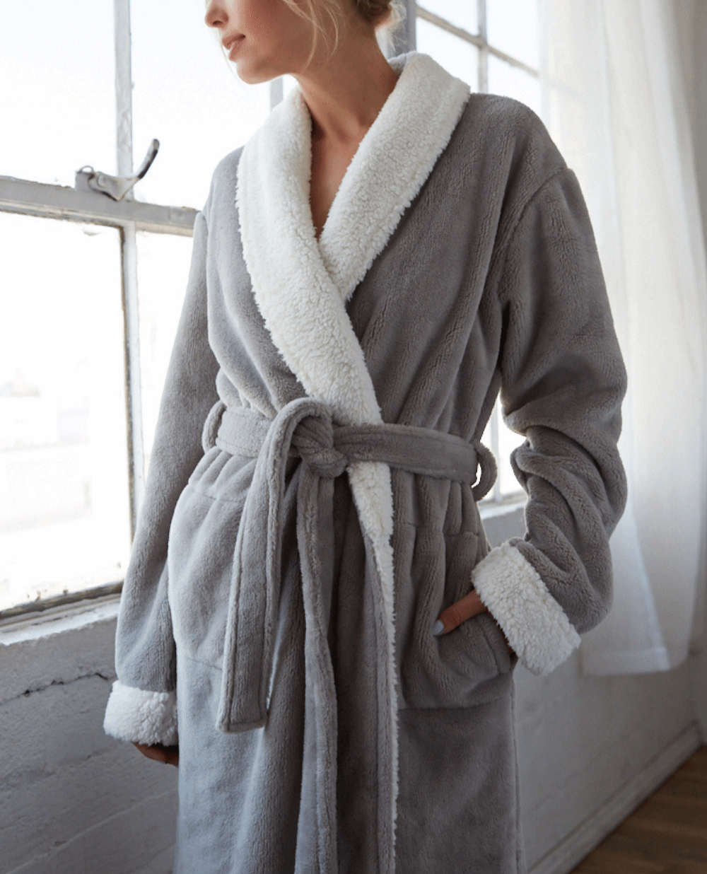 Cloud Soft Sherpa Fleece Robe